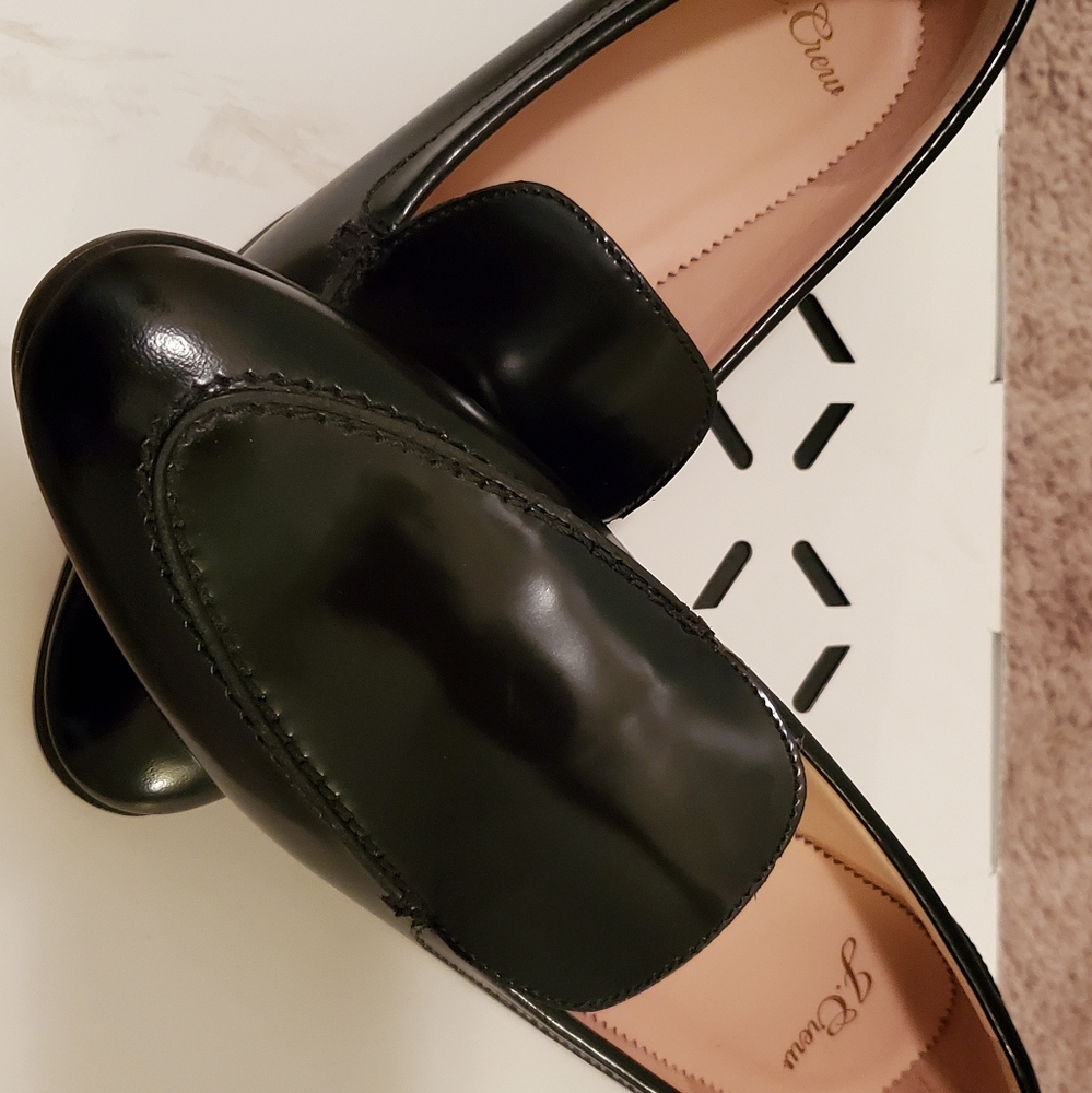 J. Crew Womens Black Loafers 7